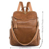 PU School Backpack For Women With Stylish Sewing Thread Design