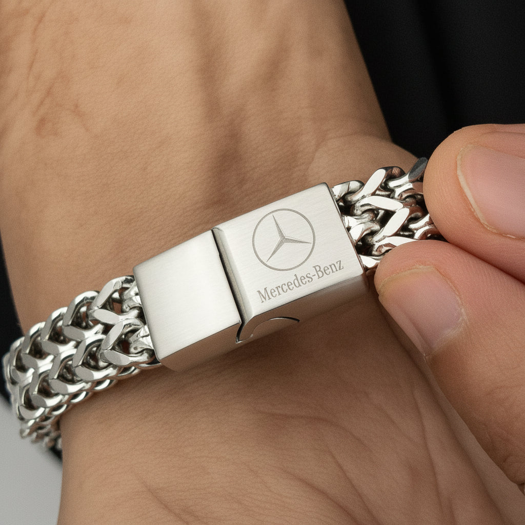 Mercedes Benz 2025 Stainless Steel Men’s Bracele