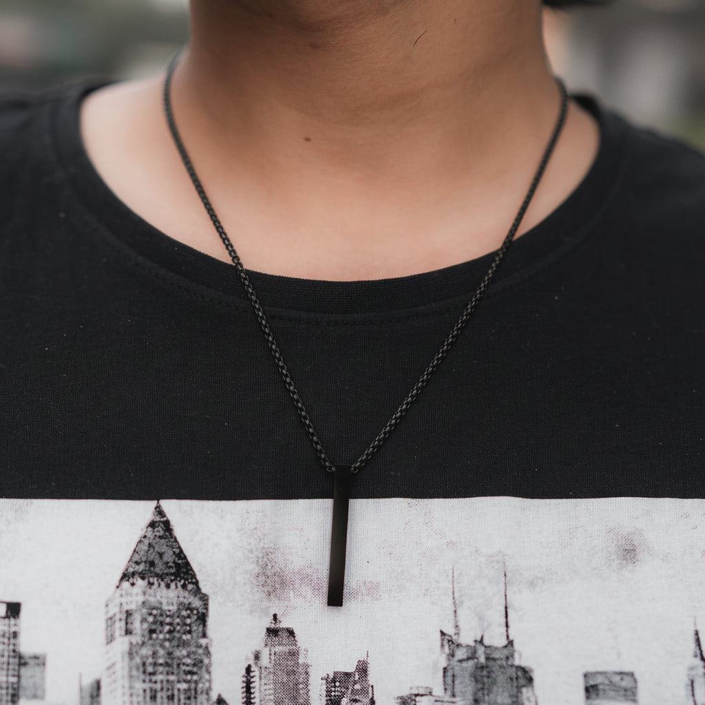 Men style Locket (Black & Silver Edition)