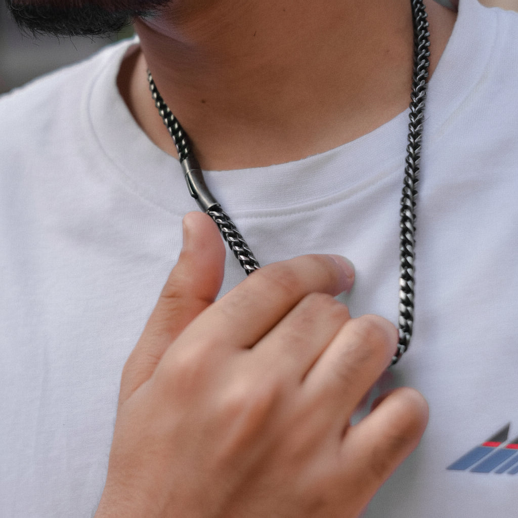 Men's Fashion Iced Chain and Bracelet Combo Set