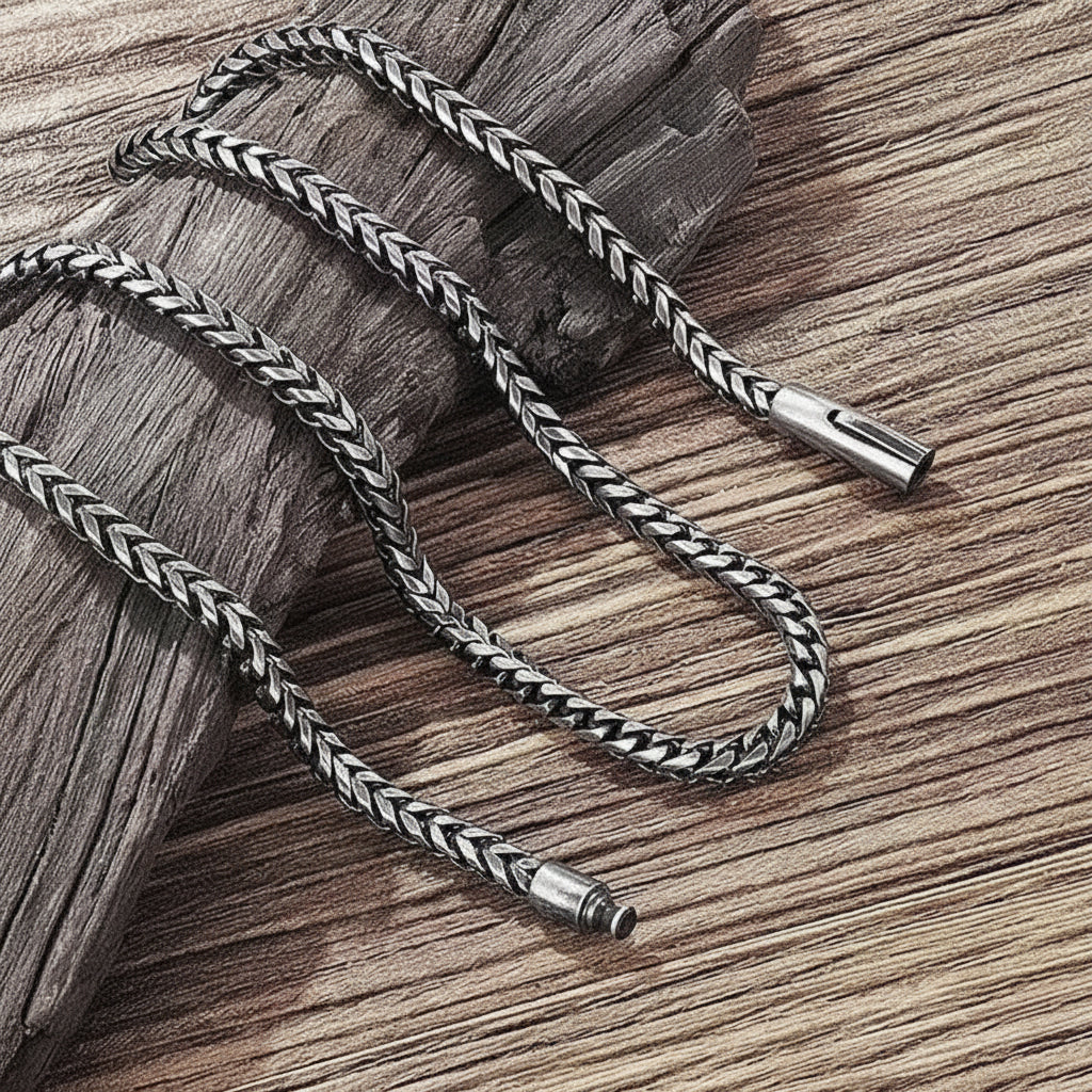 Men's Fashion Iced Chain and Bracelet Combo Set