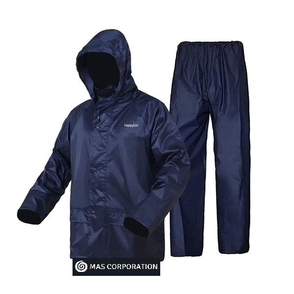 Happylon Rain Coat For Biker. High Quality 100% Water Proof Raincoat Dark Blue