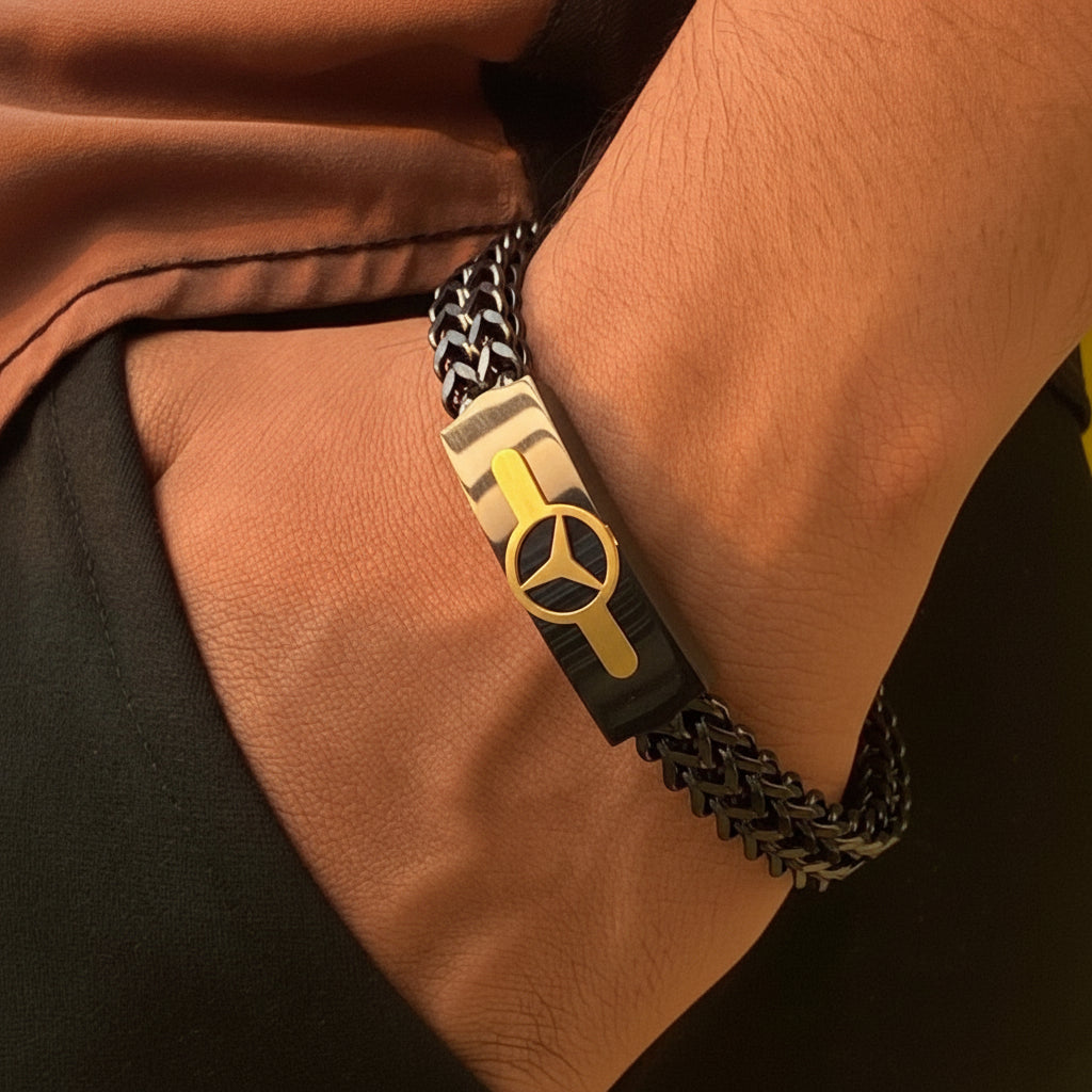Mercedes Benz 2025 Stainless Steel Men’s Bracele