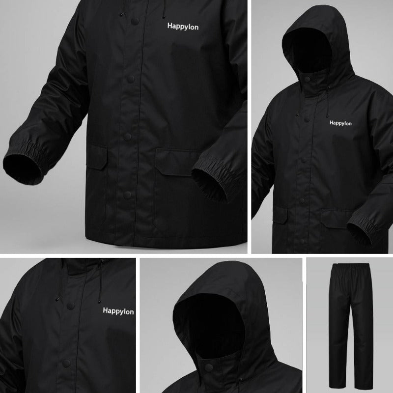 Happylon Rain Coat For Biker. High Quality 100% Water Proof Raincoat Dark Blue
