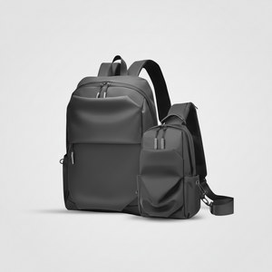 Endurance Dual Carrier Combo Backpack & Crossbody Bag Set (Black Edition)