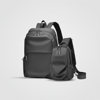 Endurance Dual Carrier Combo Backpack & Crossbody Bag Set (Black Edition)