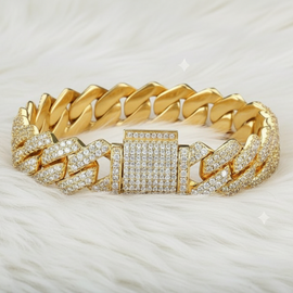 Metal, Stone, Alloy, Steel, Stainless Steel Cubic Zirconia, Diamond, Crystal Platinum, Rhodium, Sterling Silver Bracelet