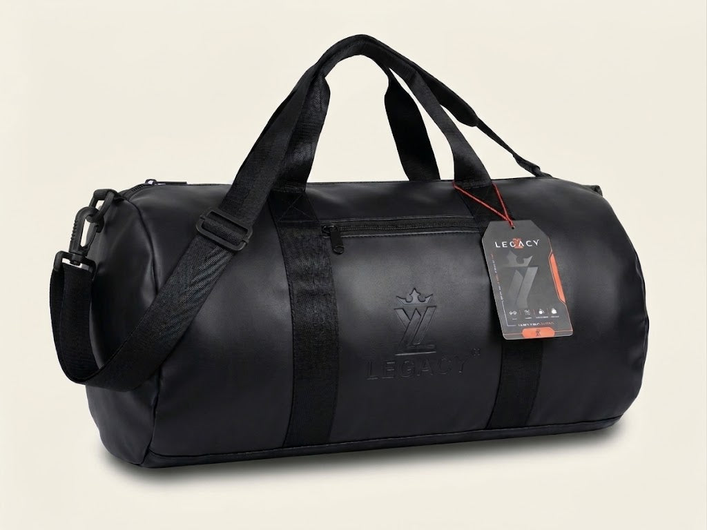 #LegacyBag #DuffelBag #LeatherDuffelBag #GymBag #TravelBag #MensFashion #TravelGear #LeatherBag #CarryOnBag #OvernightBag #StylishBag #LegacyBrand

Shop a stylish brown leather-look duffle bag for men. Featuring a spacious design, durable handles, zipper closure, and an adjustable shoulder strap, it's ideal for gym sessions, weekend trips, and everyday travel.

Brown Duffle Bag, Leather Travel Bag, Men's Travel Bag, Brown Gym Bag, Duffle Bag for Men, Weekend Travel Bag, Shoulder Strap Bag, Premium Travel 