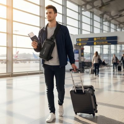 Man with a suitcase and passport in an airport terminal

Upgrade your everyday style with a modern men's crossbody sling bag. Designed for travel and daily use, featuring a sleek design, adjustable strap and practical storage compartments. Shop your ideal sling bag today.

ছেলেদের ব্যাগ, স্লিং ব্যাগ, সাইড ব্যাগ, চেস্ট ব্যাগ, ট্রাভেল ব্যাগ, পুরুষদের ফ্যাশন, স্টাইলিশ ব্যাগ, ক্রসবডি ব্যাগ, পুরুষদের এক্সেসরিজ, গিফট ফর মেন