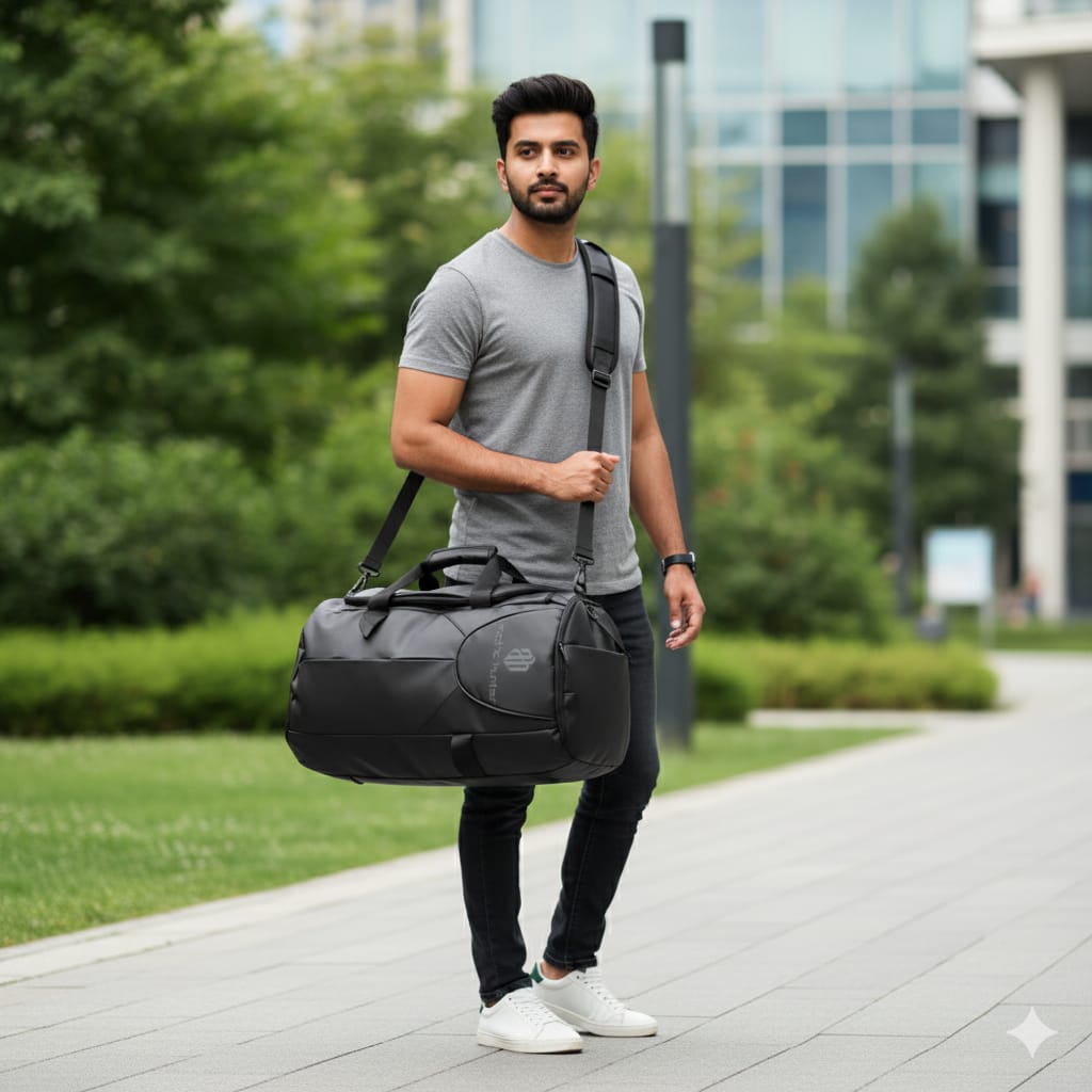 Large Capacity Travel & Gym Bag – Black
