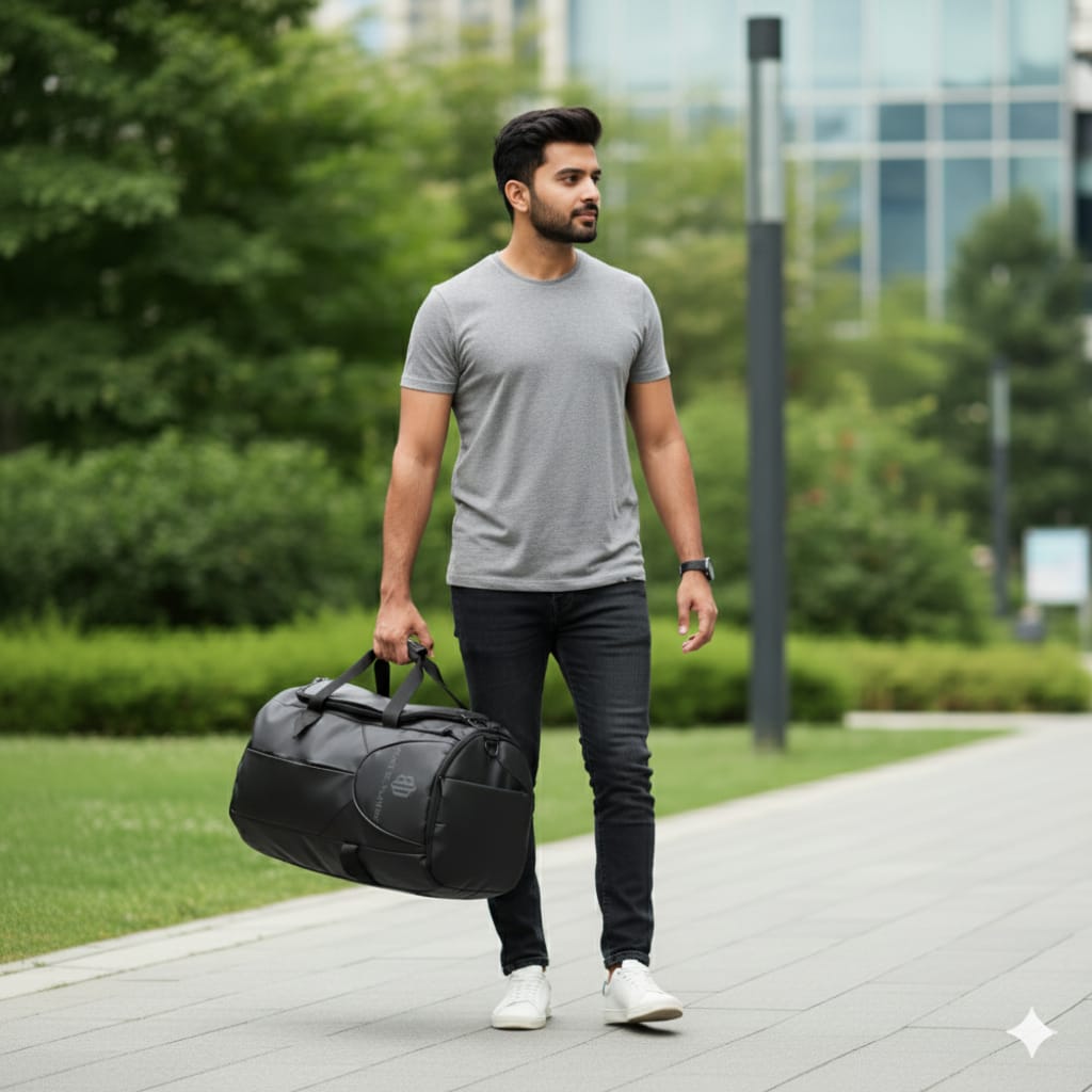 Large Capacity Travel & Gym Bag – Black