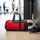 31 L Designer Gym Duffle Bag with Shoe Compartment - Royal Blue/Red