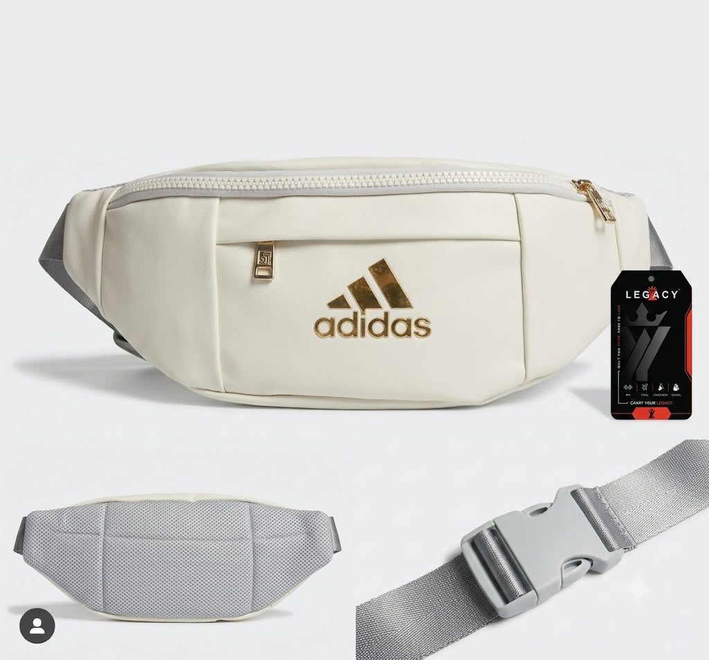 Adidas fan made edition Belt Bag , Waist Bag Luxe Satin  (Black/Gold)