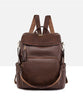 PU School Backpack For Women With Stylish Sewing Thread Design