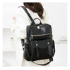 PU School Backpack For Women With Stylish Sewing Thread Design