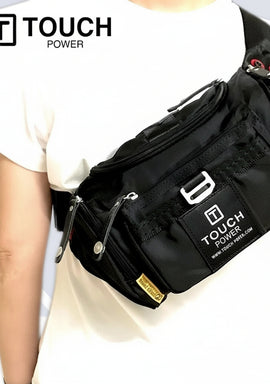 Black waist bag with 'Touch Power' branding on a person wearing a white shirt.

TOUCH POWER black multi-functional waist bag with adjustable strap and multiple zipper pockets

TOUCH POWER Bag, Waist Bag, Men's Waist Bag, Black Waist Bag, Crossbody Bag, Sling Bag, Chest Bag, Belt Bag, Travel Bag, Utility Bag, Outdoor Bag, Multi-Pocket Bag, Adjustable Strap Bag, Casual Bag, Compact Bag, Unisex Waist Bag, Travel Accessories, Everyday Carry Bag, Waist Bag Bangladesh, Black Sling Bag