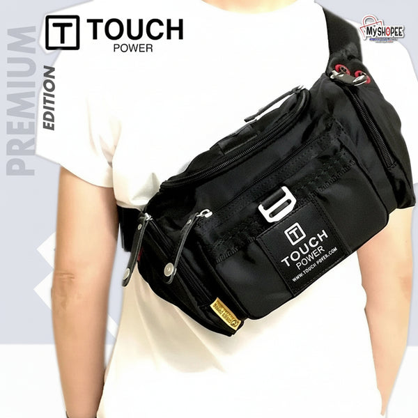 Black waist bag with 'Touch Power' branding on a person wearing a white shirt.

TOUCH POWER black multi-functional waist bag with adjustable strap and multiple zipper pockets

TOUCH POWER Bag, Waist Bag, Men's Waist Bag, Black Waist Bag, Crossbody Bag, Sling Bag, Chest Bag, Belt Bag, Travel Bag, Utility Bag, Outdoor Bag, Multi-Pocket Bag, Adjustable Strap Bag, Casual Bag, Compact Bag, Unisex Waist Bag, Travel Accessories, Everyday Carry Bag, Waist Bag Bangladesh, Black Sling Bag