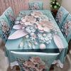 Premium Quality Decorative Dining Table Cloth 3D Print With Six Chair Cover (FREE )