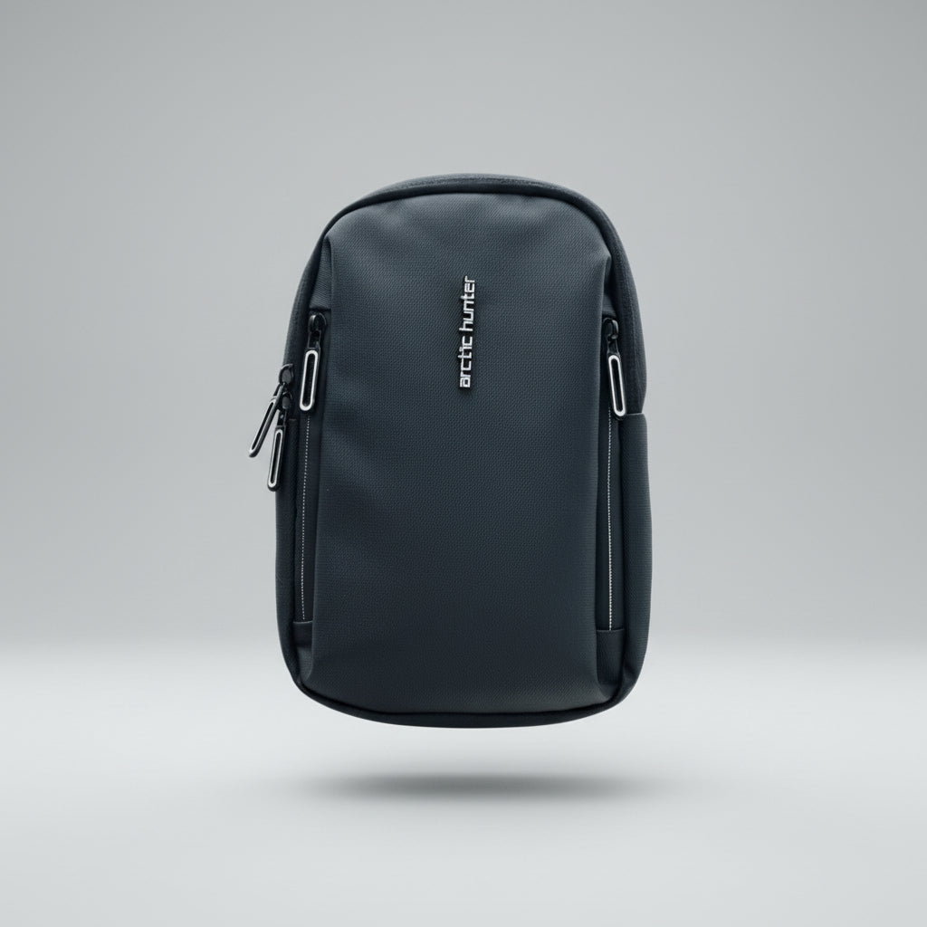 Men's Oxford Chest Bag | Casual Crossbody Shoulder Bag | Small Diagonal Bag for Men and Women | Black