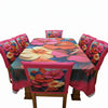 Dining Table Cloth  With Six Chair Cover (FREE ) Premium Quality 3D Design