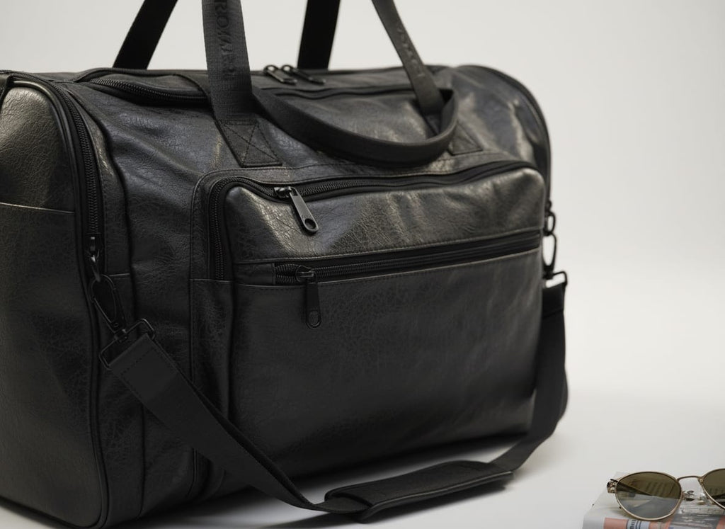 PU Leather Duffel Travel Bag