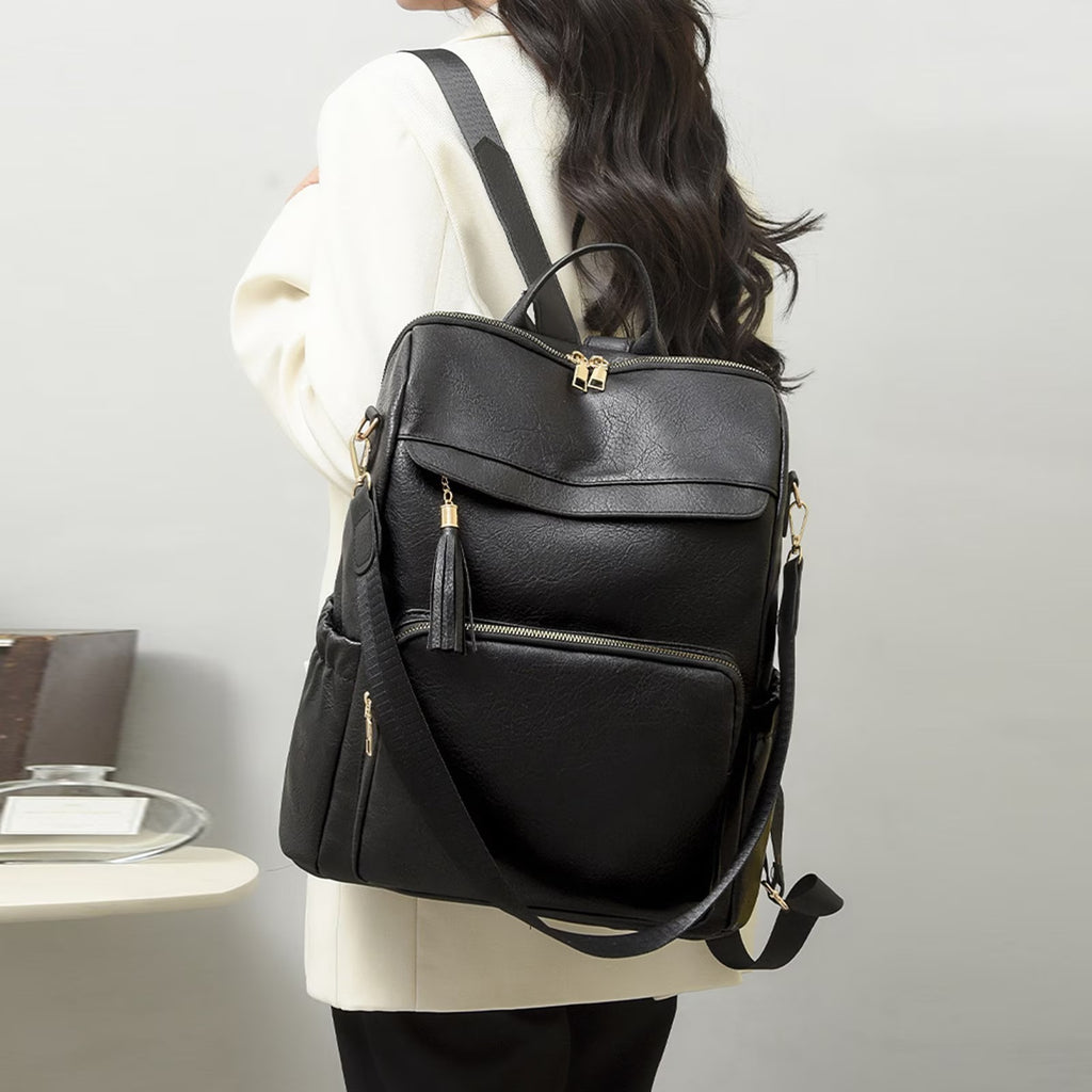 Fashion Comfortable Leather Student Backpack Travel Backpack Office Backpack for Men