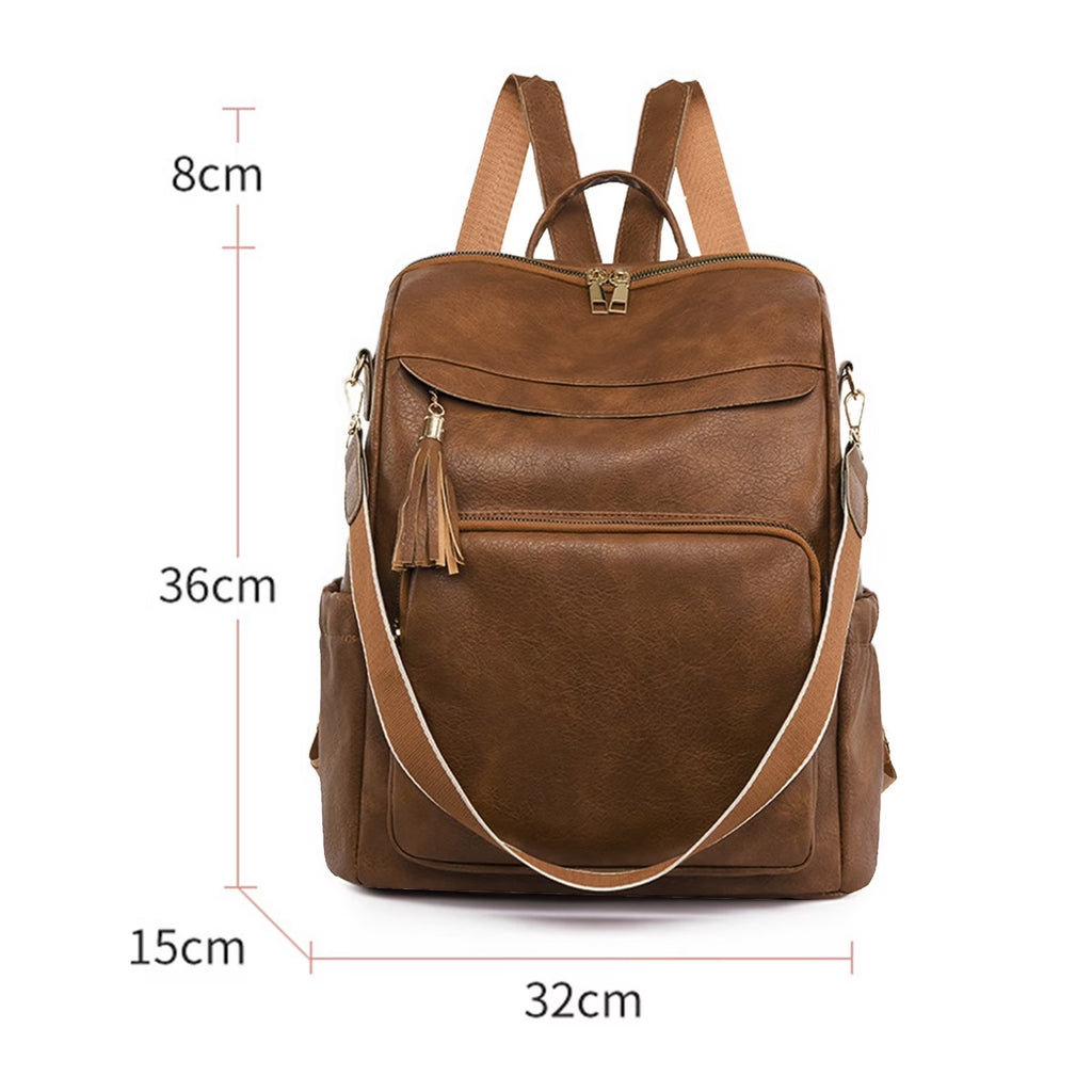 Fashion Comfortable Leather Student Backpack Travel Backpack Office Backpack for Men