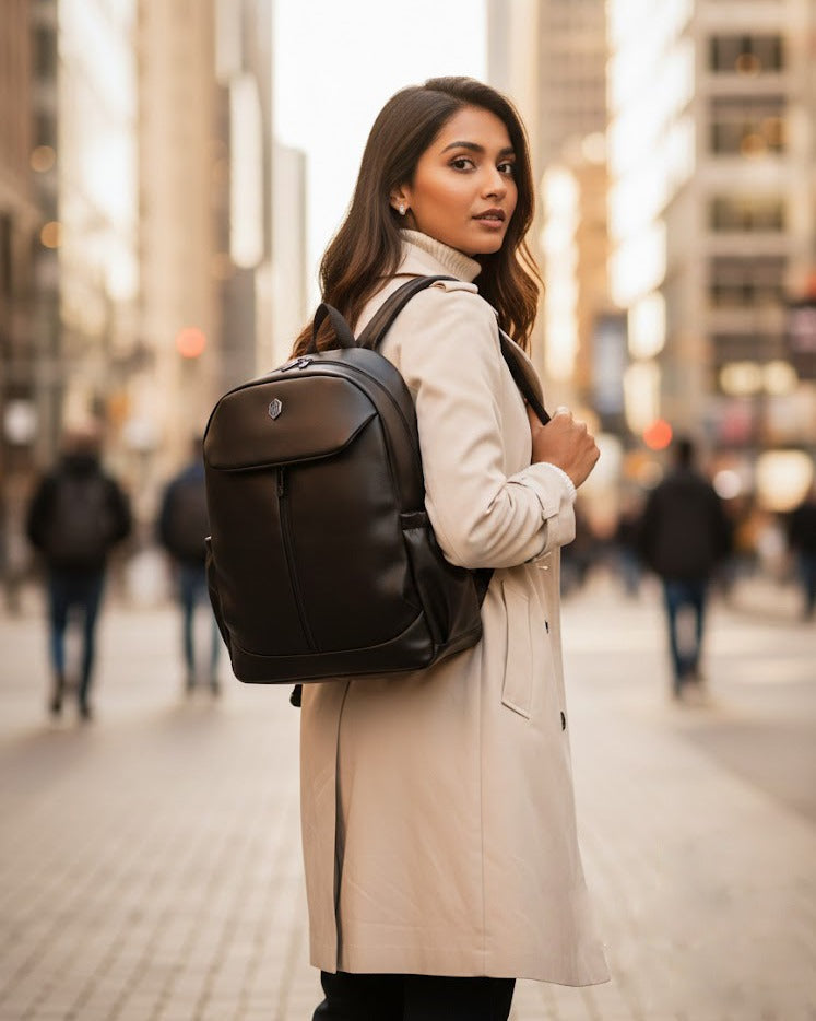 Artificial Leather Confortable Stylish Design Backpack