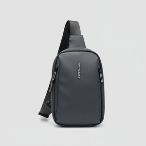 Men's Oxford Chest Bag | Casual Crossbody Shoulder Bag | Small Diagonal Bag for Men and Women | Black