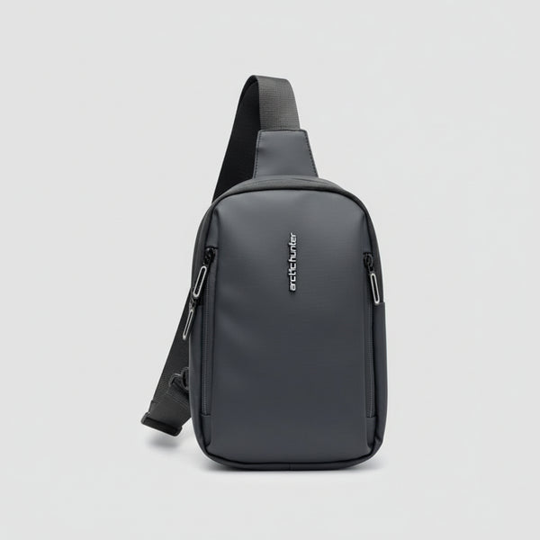 Men's Oxford Chest Bag | Casual Crossbody Shoulder Bag | Small Diagonal Bag for Men and Women | Black