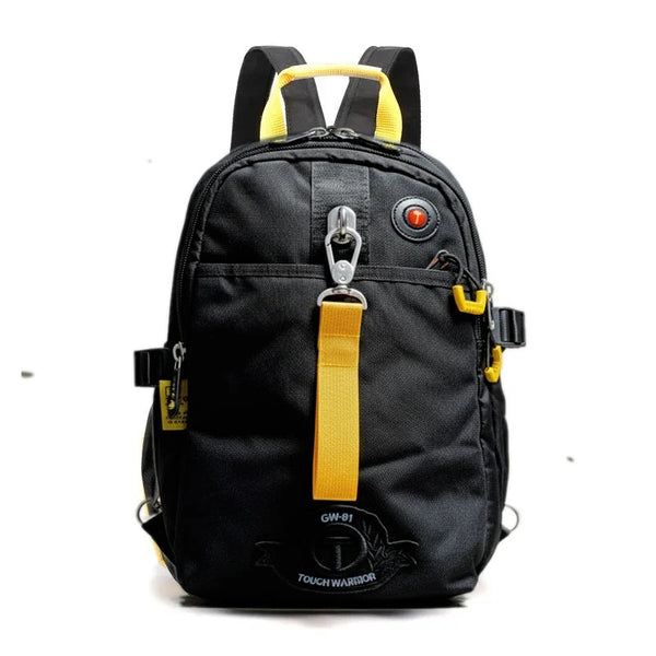 Tough Warrior (L) Fashion Men Mini Backpack / Crossbody Bag Polyester Nylon[ Model No...1]