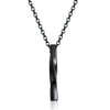 Fashion Simple Pendant Necklace Men Punk Trendy Spiral Straight Stainless Steel Chain