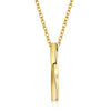 Fashion Simple Pendant Necklace Men Punk Trendy Spiral Straight Stainless Steel Chain