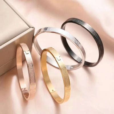 Ayatul Kursi Cuff Bangle Stainless Steel Arabic Bracelet Islamic Calligraphy Muslim Jewelry for  Gift