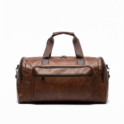 PU Leather Duffel Travel Bag