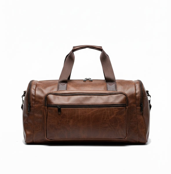 PU Leather Duffel Travel Bag