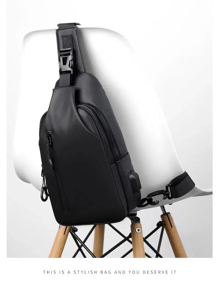 Cross Body Double Layer Zipper Bag