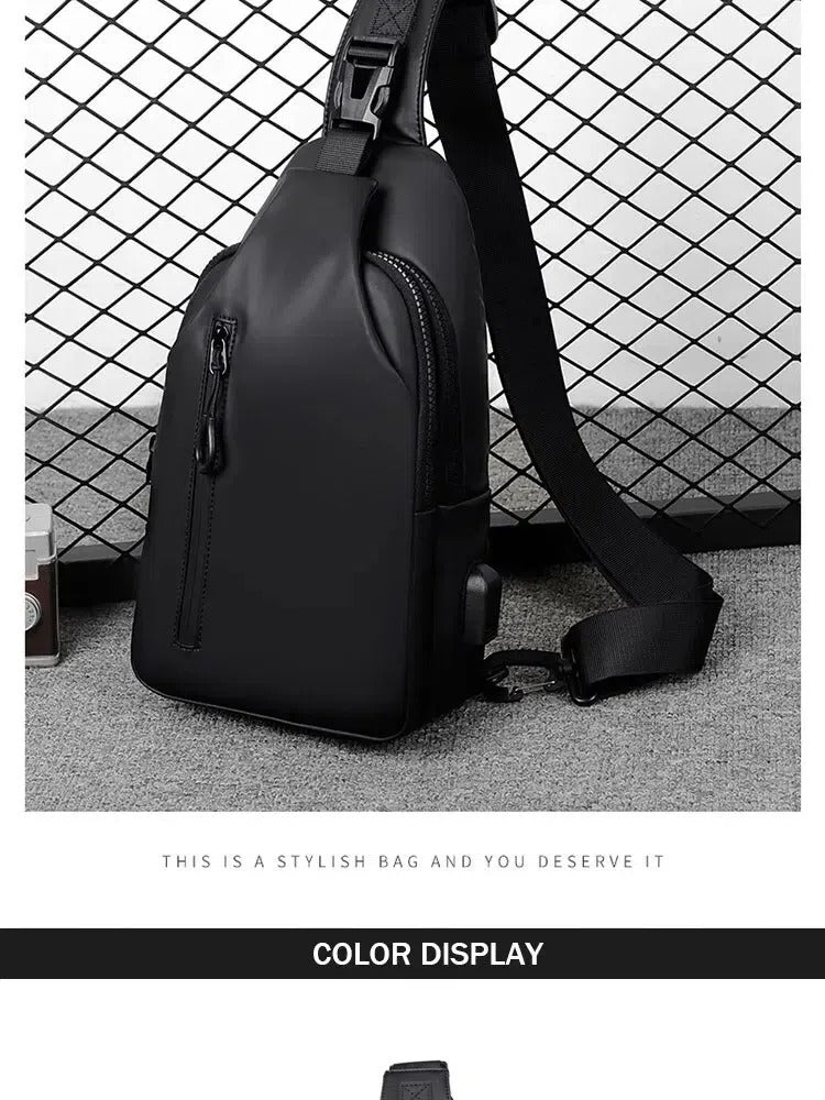 Cross Body Double Layer Zipper Bag
