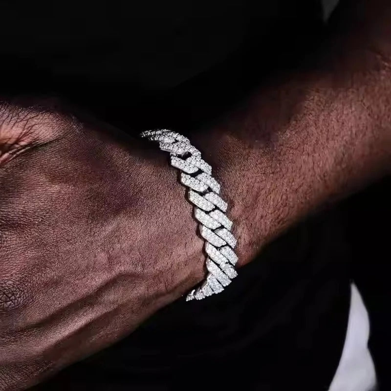 Metal, Stone, Alloy, Steel, Stainless Steel Cubic Zirconia, Diamond, Crystal Platinum, Rhodium, Sterling Silver Bracelet