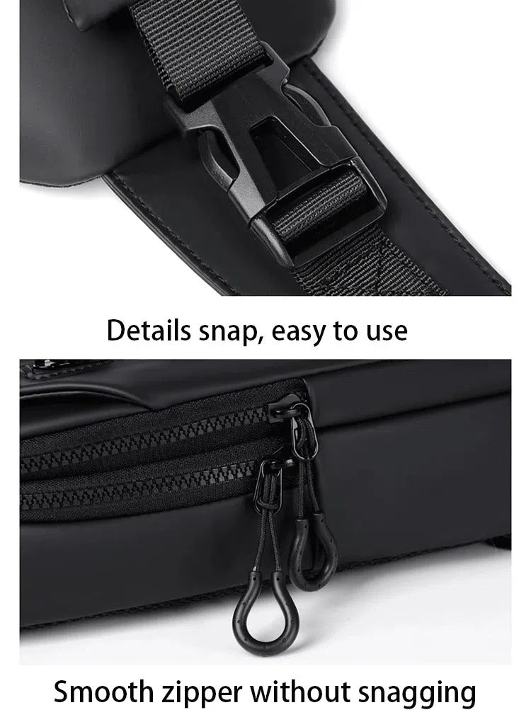 Cross Body Double Layer Zipper Bag