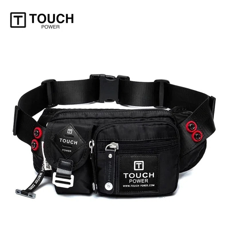 Tough Warrior Men Waist Bag Chest Bag Pouch Bag Soft & Smooth Nylon