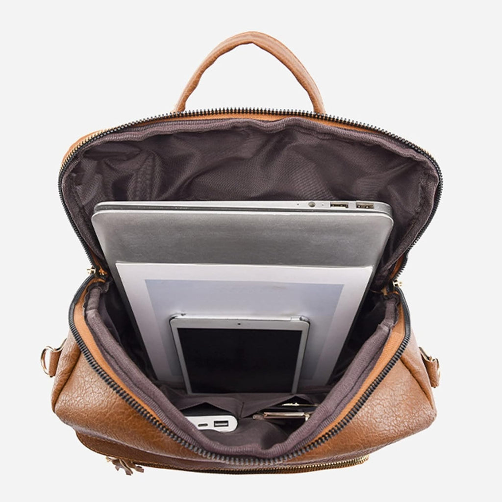 Fashion Comfortable Leather Student Backpack Travel Backpack Office Backpack for Men