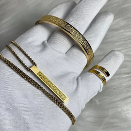 Ayatul Kursi Locket Bracelet Ring Combo