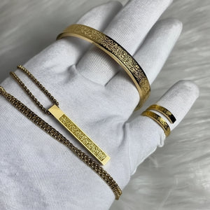 Ayatul Kursi Locket Bracelet Ring Combo