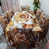 Decorative 3D Designs  Dining Table Cloth With Six Chair Cover   (FREE ) Premium Quality