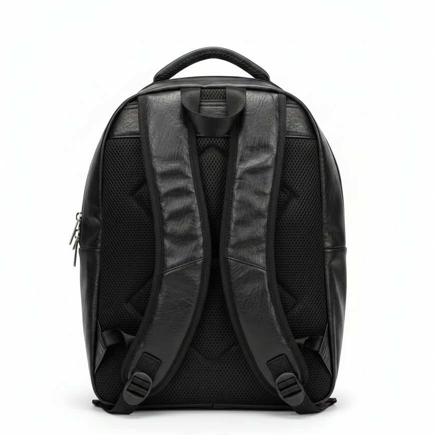 Black backpack with visible straps on a white background

LEGACY Premium Brown PU Leather Backpack

Upgrade your everyday style with the LEGACY Premium Brown PU Leather Backpack. Designed for a professional and modern look, this stylish backpack is suitable for office, university, business, commuting and travel.

**Key Features:**
- **Premium Appearance:** Elegant brown PU leather with a textured finish.
- **Durable Design:** Sturdy-looking construction with quality stitching and zipper details.
